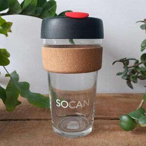 Keep Cup 16oz / 474 mL Tempered Glass, Brew Cork Tall Cup Travel Mug SOCAN